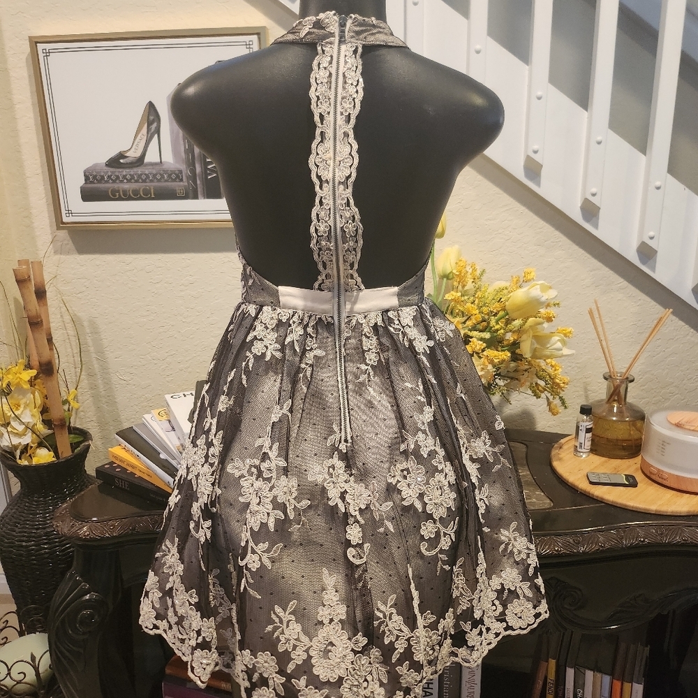 Alice + Olivia Beatrice T-back Lace Dress Size 0 - Picture 6 of 7